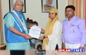 LG hands over appointment letter to wife of late #Deepu