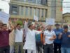 JKNPP protests outside BJP Headquarters