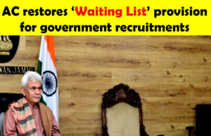 AC restores ‘Waiting List’ provision for government recruitments