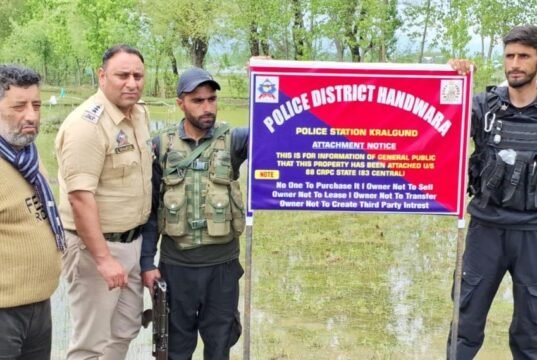 Property of 04 terrorist handlers operating from Pak attached in Handwara