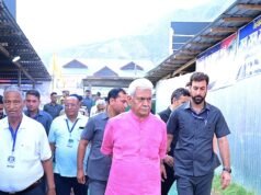 Lt Governor inspects facilities for pilgrims at Yatra transit camp Pantha Chowk