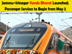 Jammu–Srinagar #VandeBharat Train launched, passenger services begin on May 2