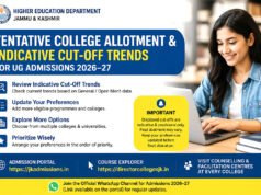 HED enables tentative college allotment, indicative cut-off trends for UG Admissions 2026-27