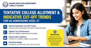 HED enables tentative college allotment, indicative cut-off trends for UG Admissions 2026-27