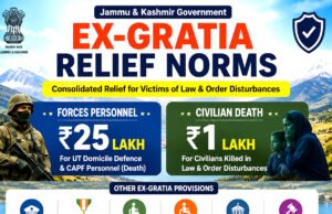 Govt. notifies Ex-gratia norms; Rs. 1 lakh for civilian deaths, Rs. 25 lakh for forces