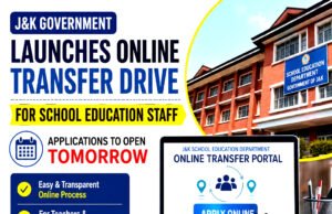 Government launches online transfer drive for School Education staff; Applications to open tomorrow