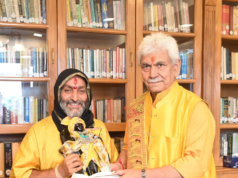 Heading: Sant Balak Yogeshwar Dass Ji Maharaj Calls on Lieutenant Governor Manoj Sinha