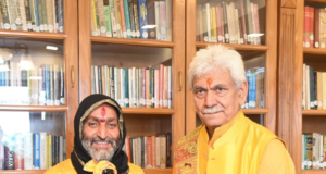 Heading: Sant Balak Yogeshwar Dass Ji Maharaj Calls on Lieutenant Governor Manoj Sinha