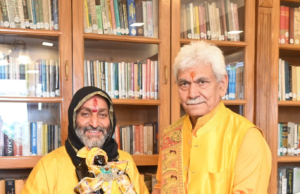 Heading: Sant Balak Yogeshwar Dass Ji Maharaj Calls on Lieutenant Governor Manoj Sinha