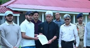 Lieutenant Governor hands over #appointment letter to son of Martyr HC Ashiq Hussain Qureshi