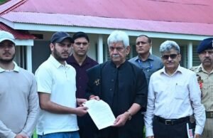 Lieutenant Governor hands over #appointment letter to son of Martyr HC Ashiq Hussain Qureshi